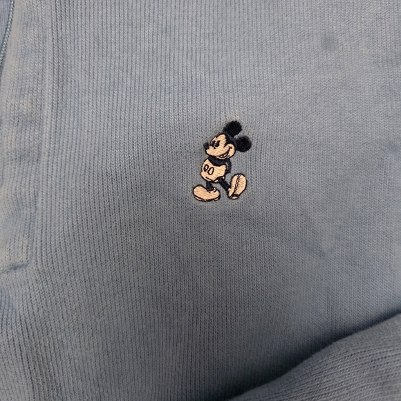 Disney Blue Zip Up Sweater Classic Casual Style Sz Large - Picture 2 of 3